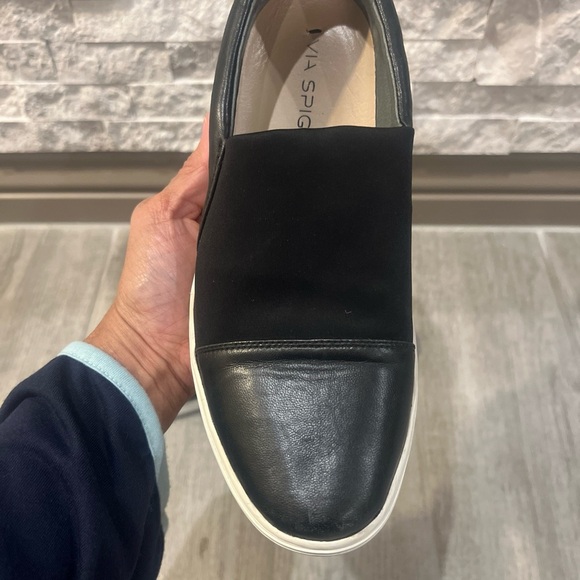 Via Spiga Black Sneakers with Slip-On Design and Thick Sole - Picture 8 of 10